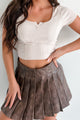 Darianne V-Notched Crop Top (Seashell) - NanaMacs