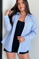 Shoreline Serenity Striped Button-Down Shirt (Blue Stripe) - NanaMacs