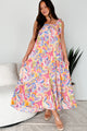 Brunch In Bali Tie-Shoulder Paisley Maxi Dress (Multi) - NanaMacs