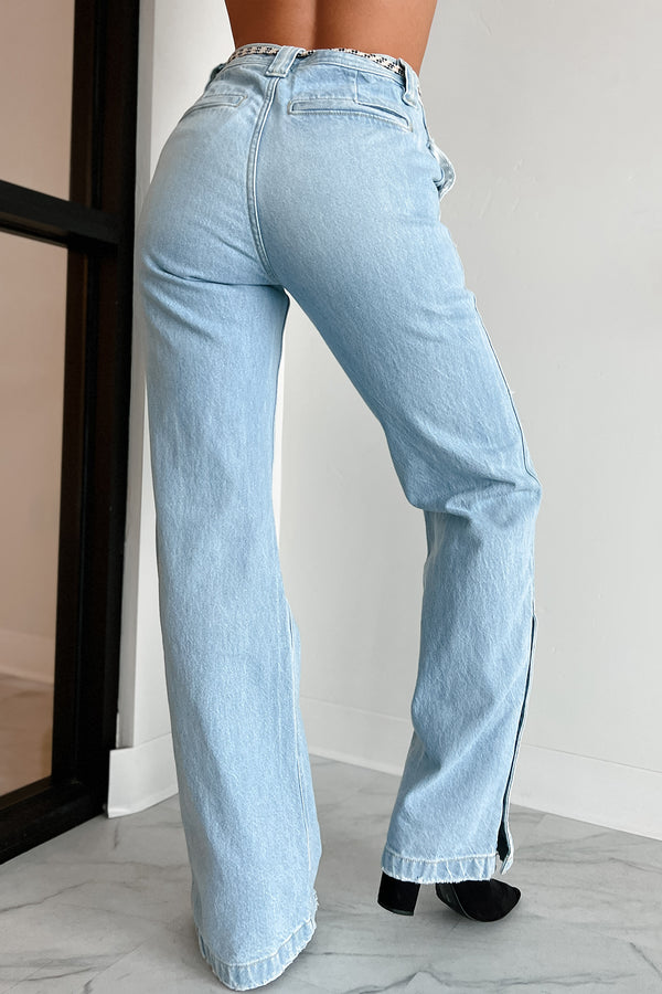 Had It All High Rise 90s Kancan Flare Jeans (Light) - NanaMacs