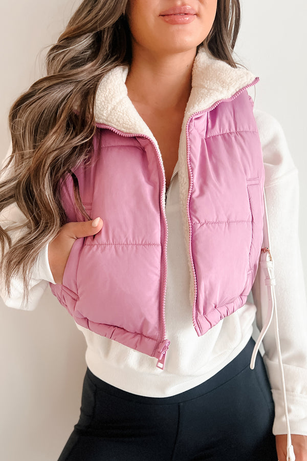 Lifelong Memories Reversible Puffer Vest (Vintage Plum) - NanaMacs