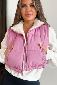 Lifelong Memories Reversible Puffer Vest (Vintage Plum) - NanaMacs