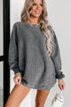 NanaMacs Corded Crewneck Sweatshirt (Charcoal) - NanaMacs