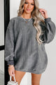 NanaMacs Corded Crewneck Sweatshirt (Charcoal) - NanaMacs