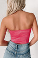 Flirting With Your Feelings Padded Corset Top (Pink) - NanaMacs