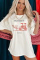 "HOTMES" Oversized Distressed Parody Graphic T-Shirt (Off White) - Print On Demand - NanaMacs