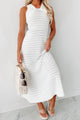 My Truest Self Crochet Knit Maxi Dress (White) - NanaMacs