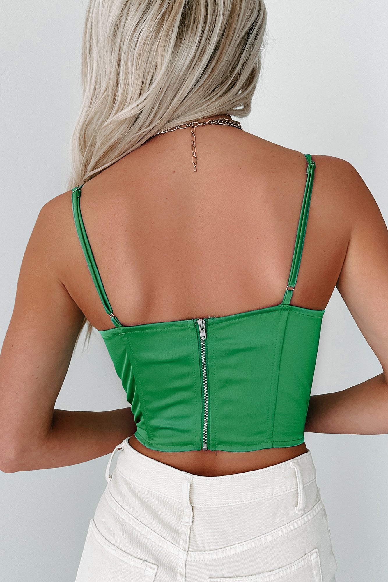 Certified Lover Girl Lace Corset Top (Green) · NanaMacs