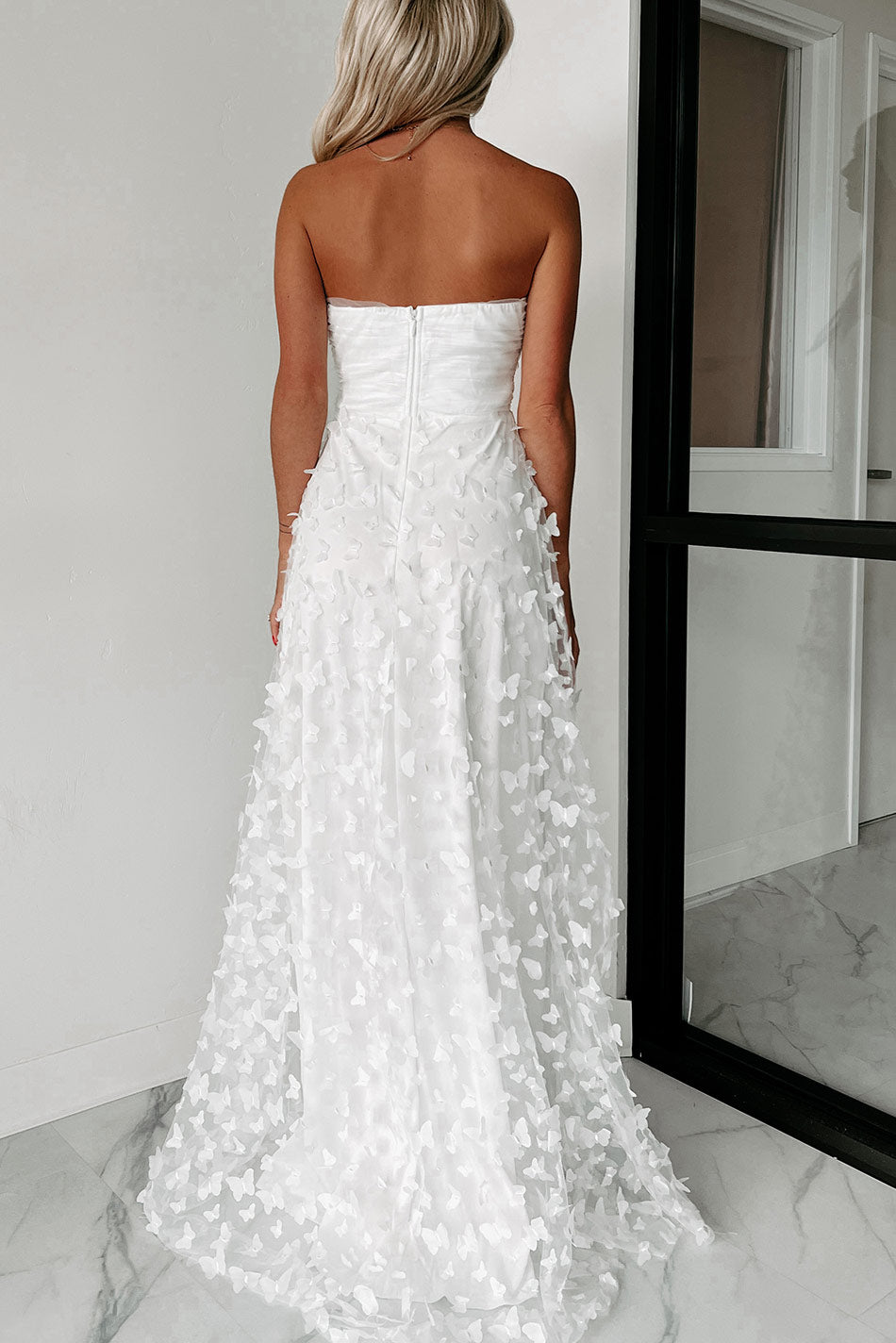 White butterfly maxi dress Clearance