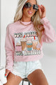 Doorbuster "50% Coffee, 50% Anxiety" Graphic Crewneck (Light Pink) - Print On Demand - NanaMacs