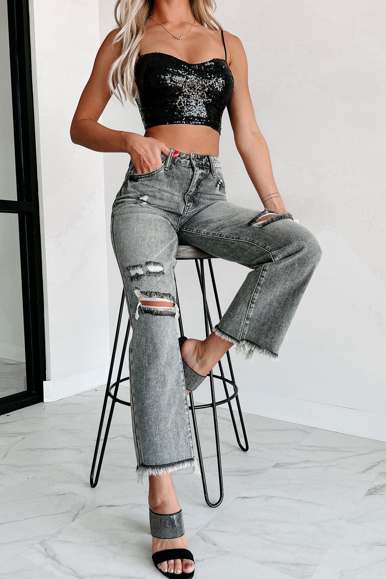 Distressed 80'S Mom Jeans – JEMS Boutique Style