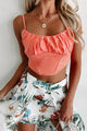 Stated Purpose Ruched Bust Crop Top (Apricot) - NanaMacs