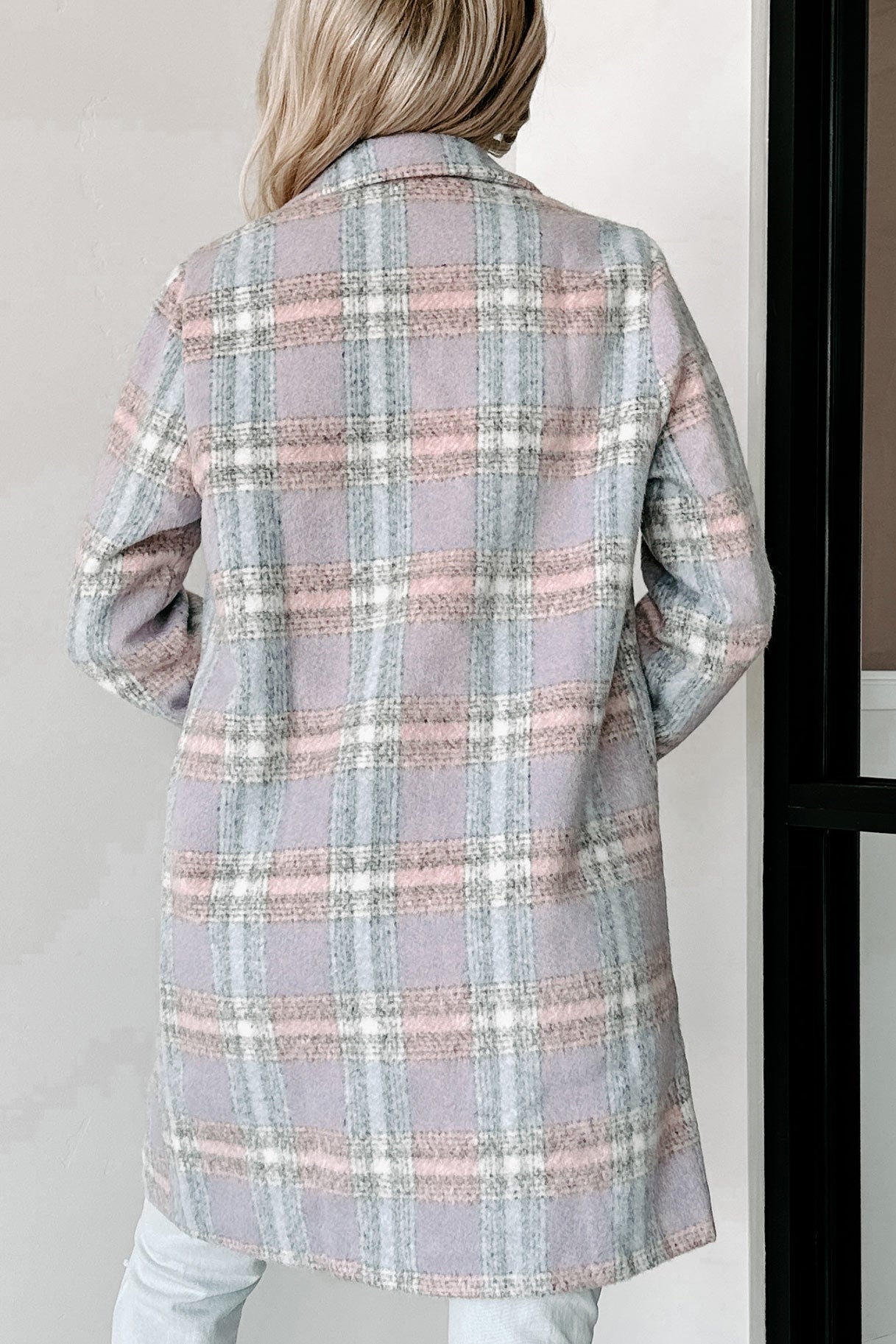 Cutest Quality Plaid Jacket (Blue/Pink/White) - NanaMacs