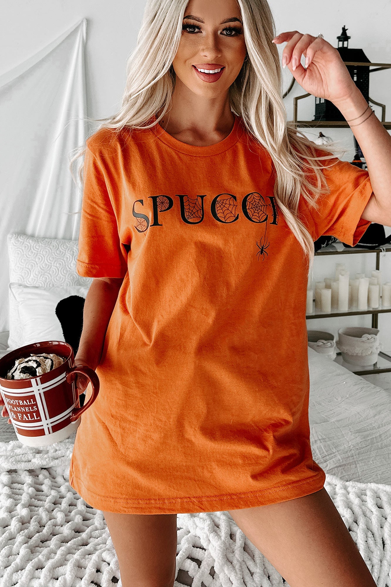 "Spucci" Graphic T-Shirt (Orange) - Print On Demand - NanaMacs