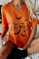 "Happy Halloween" Graphic T-Shirt (Orange) - Print On Demand - NanaMacs
