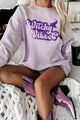 "Witchy Vibes" Glitter Graphic Crewneck (Orchid) - Print On Demand - NanaMacs