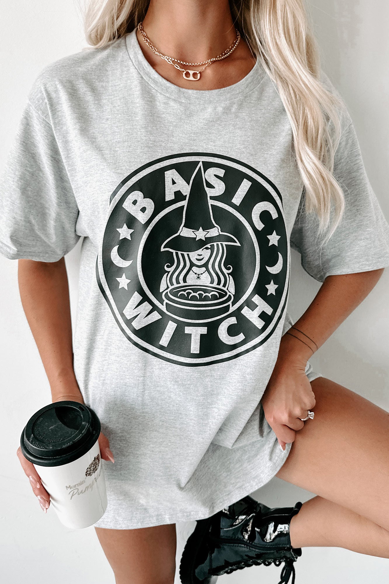 "Better Than Your Basic Witch" Graphic Multiple Shirt Options (Ash) - Print On Demand - NanaMacs