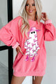 Girly Ghost Graphic Crewneck (Watermelon) - Print On Demand - NanaMacs