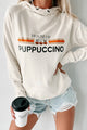 "House Of Puppuccino" Cowl Neck Graphic Hoodie (Ecru) - Print On Demand - NanaMacs