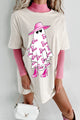 Girly Ghost Oversized Graphic T-Shirt Dress (Vanilla) - Print On Demand - NanaMacs