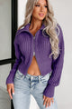 Taking The Leap Double-Zip Crop Sweater (Purple) - NanaMacs