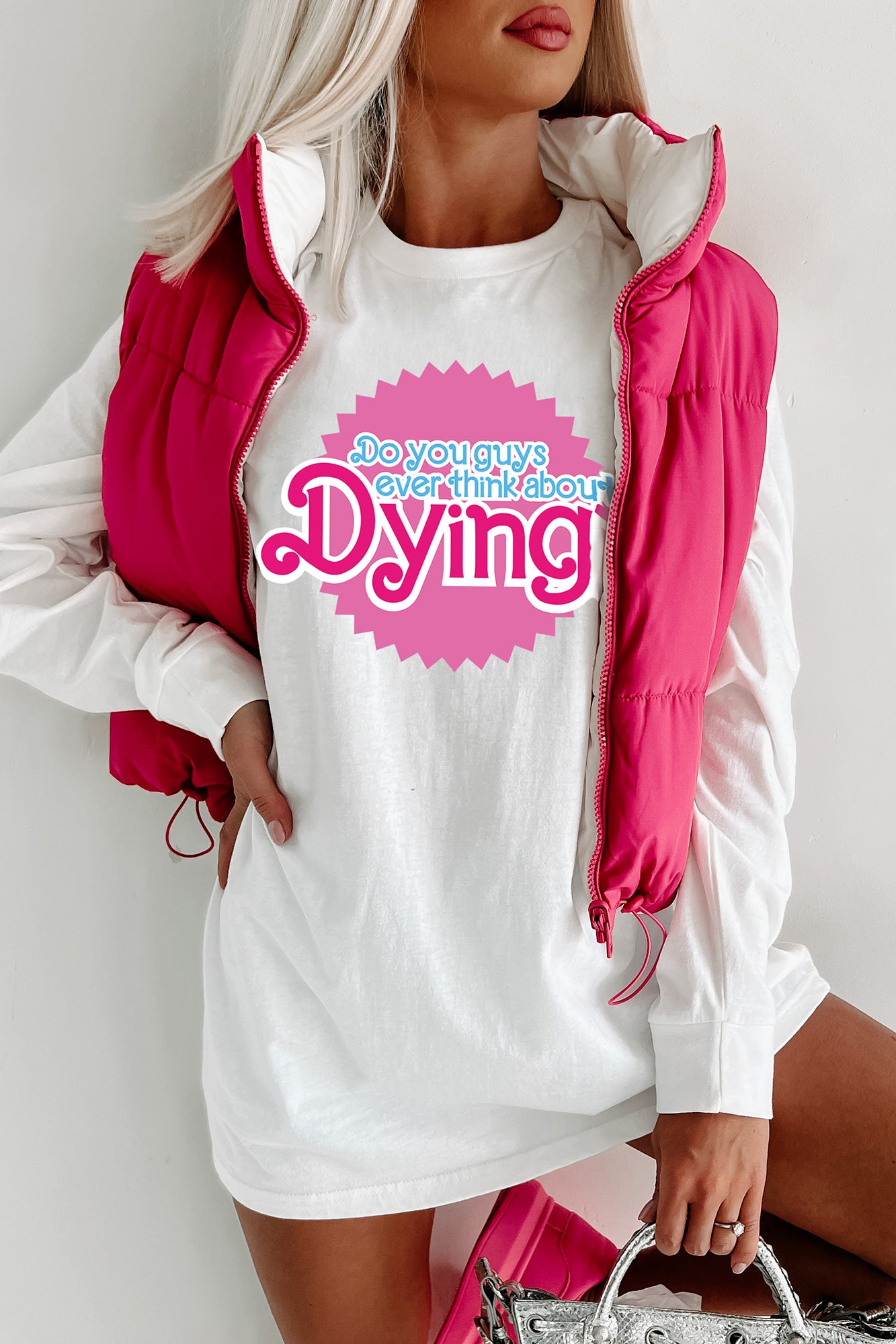 "Think About Dying" Graphic - Multiple Shirt Options (White) - Print On Demand - NanaMacs