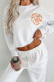 I Really Need Coffee Raw Hem Cropped Graphic Crewneck (White) - Print On Demand - NanaMacs