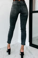 Tommy Mid-Rise Slim Ankle Straight Jeans (Black) - NanaMacs