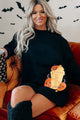 Pumpkins & PSL Graphic Crewneck (Black) - Print On Demand - NanaMacs