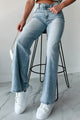 Alana High Rise Wide Leg Risen Jeans (Light) - NanaMacs