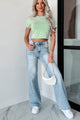 Alana High Rise Wide Leg Risen Jeans (Light) - NanaMacs