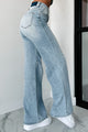 Alana High Rise Wide Leg Risen Jeans (Light) - NanaMacs