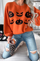 Carvin' Pumpkins Knit Halloween Sweater (Pumpkin) - NanaMacs