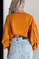 Swapping Stories Oversized Crop Pullover (Mustard) - NanaMacs