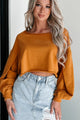 Swapping Stories Oversized Crop Pullover (Mustard) - NanaMacs