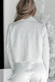 Born To Be Extra Rhinestone Crop Jacket (White) - NanaMacs