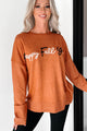 "Happy Fall Y'all" Graphic Sweater (Rust) - NanaMacs