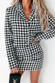 Making Deals Houndstooth Crop Jacket (Black/White) - NanaMacs