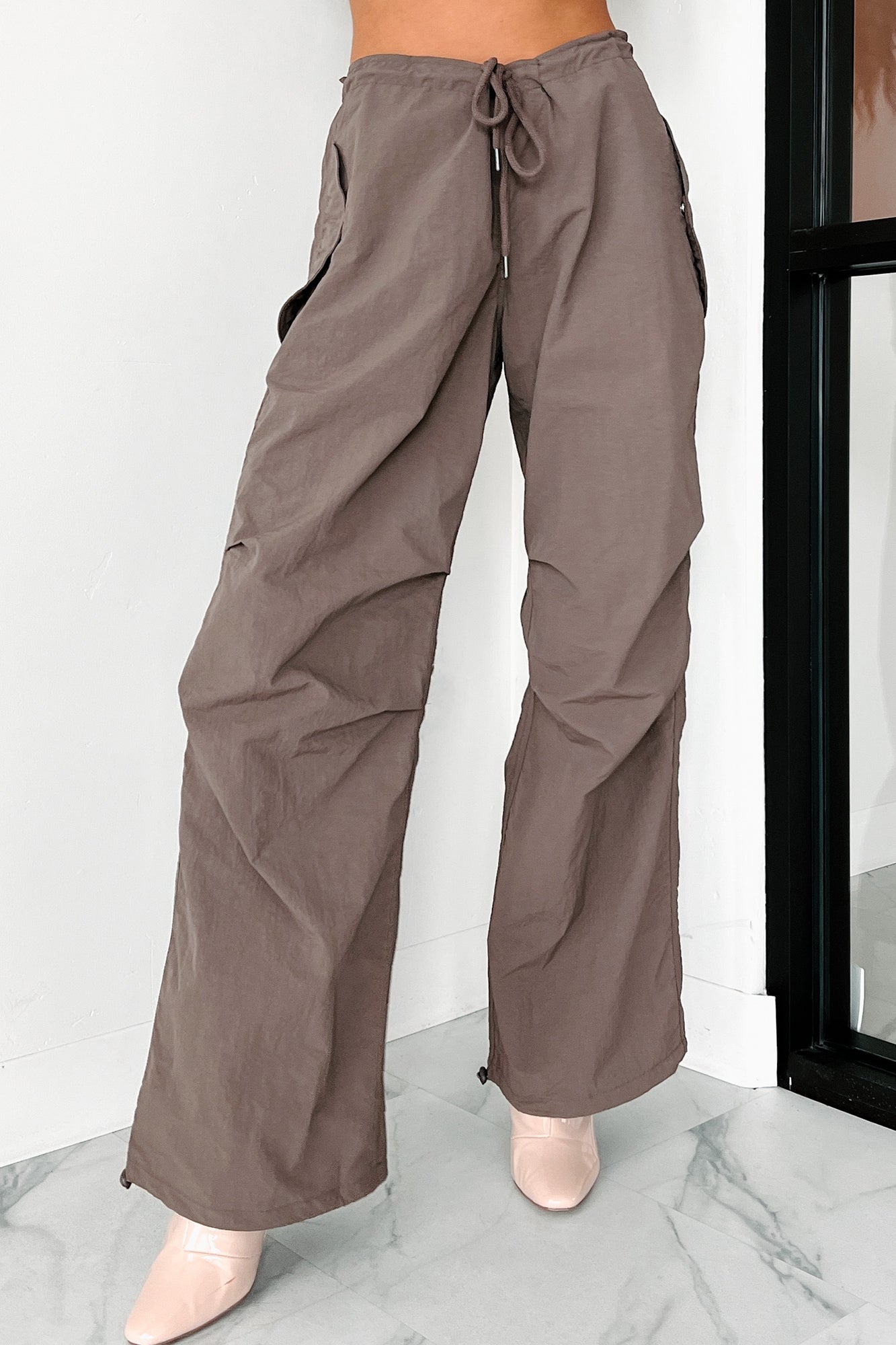 Confidence For Days Nylon Parachute Pants (Brown) · NanaMacs