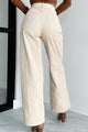 PNW Casual High Waisted Corduroy Pants (Taupe) - NanaMacs