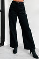 PNW Casual High Waisted Corduroy Pants (Black) - NanaMacs