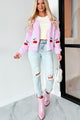 With A Cherry On Top Cherry Embroidered Sweater Cardigan (Blush) - NanaMacs