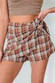 Doorbuster Simply Devoted Plaid Skort (Brown) - NanaMacs