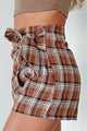 Doorbuster Simply Devoted Plaid Skort (Brown) - NanaMacs