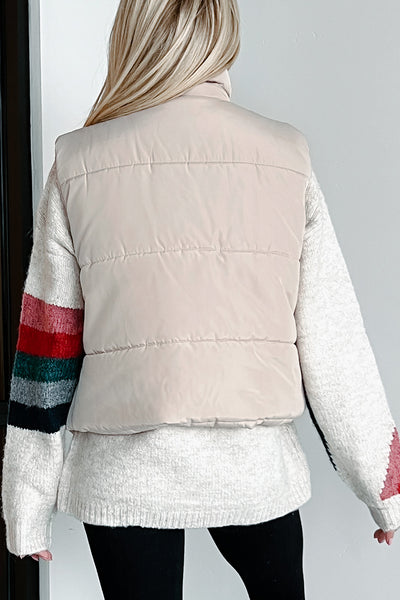 Doorbuster Mountain Utopia Puffer Vest (Light Taupe) - NanaMacs
