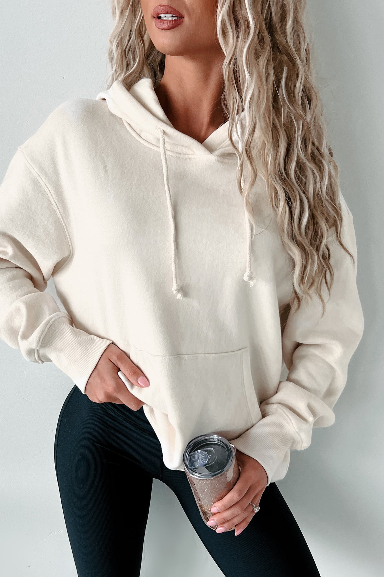 That's Crazy Talk Oversized Fleece Hoodie (Cream) - NanaMacs