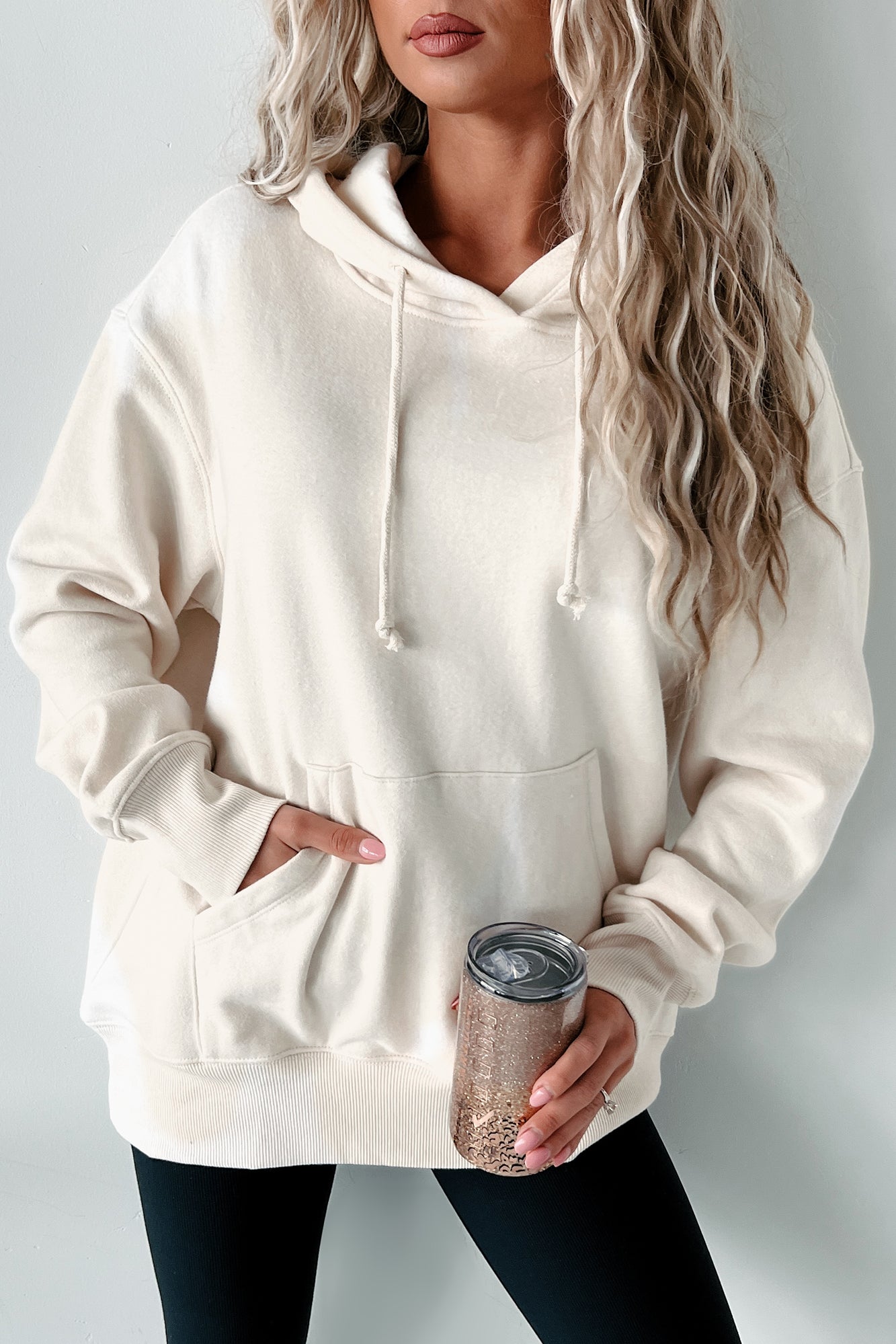 That's Crazy Talk Oversized Fleece Hoodie (Cream) - NanaMacs