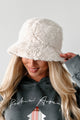 Doorbuster It's Hat Season Faux Fur Bucket Hat (Ivory) - NanaMacs