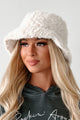 Doorbuster It's Hat Season Faux Fur Bucket Hat (Ivory) - NanaMacs