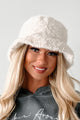 Doorbuster It's Hat Season Faux Fur Bucket Hat (Ivory) - NanaMacs